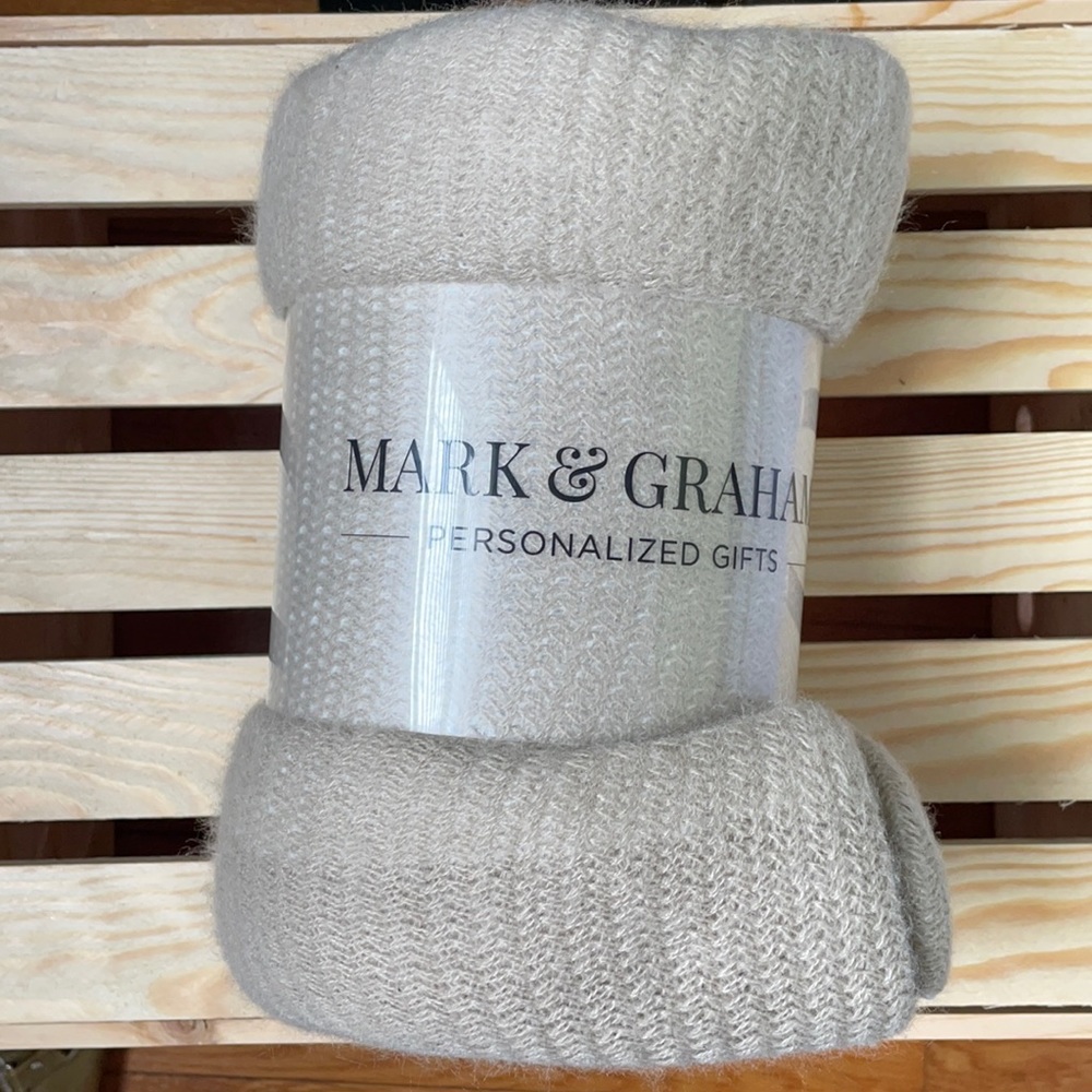 Mark & Graham neutral throw blanket